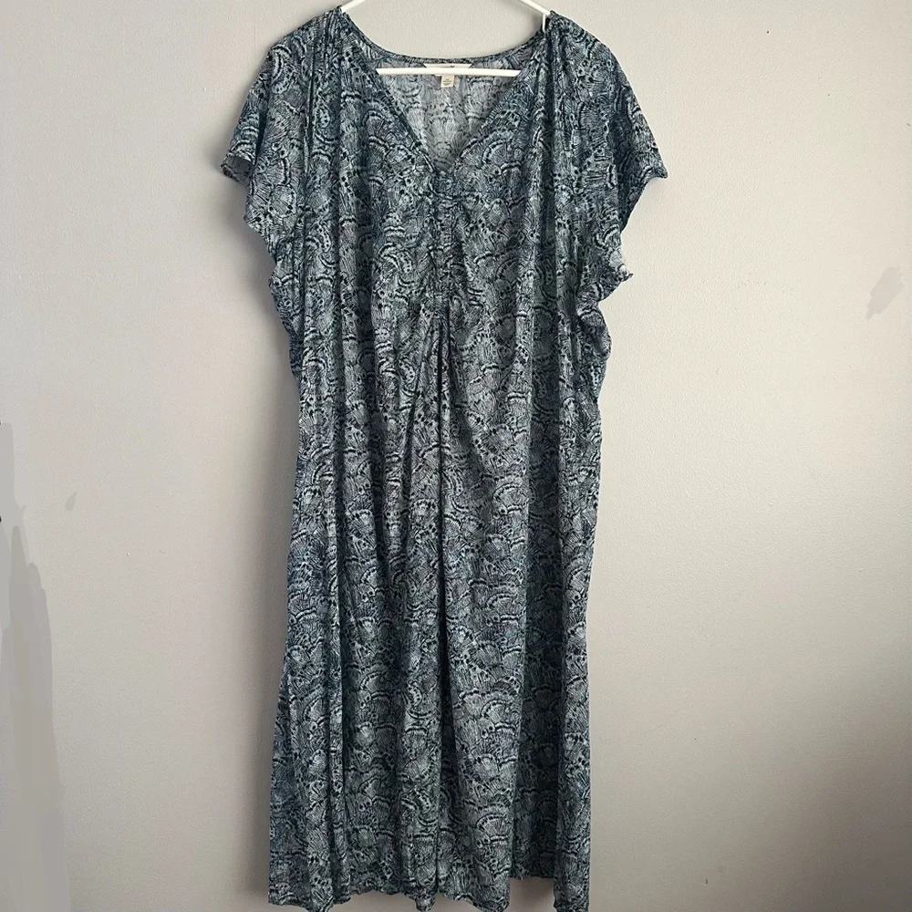 Women’s 2x midi dress flutter short sleeve 20-22 summer terra & sky 2xl 20w - Picture 3 of 10